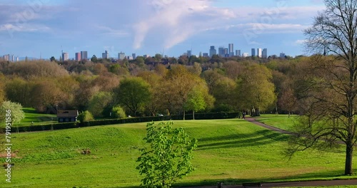 Aerial video of Manchester skyline filmed from Heaton Park  photo