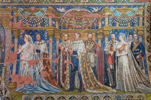 Mosaic art in the Kaiser Wilhelm Memorial Church in Berlin, Germany