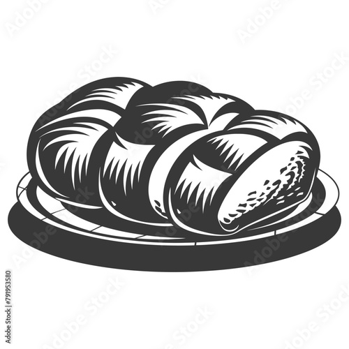 Silhouette bread platter black color only