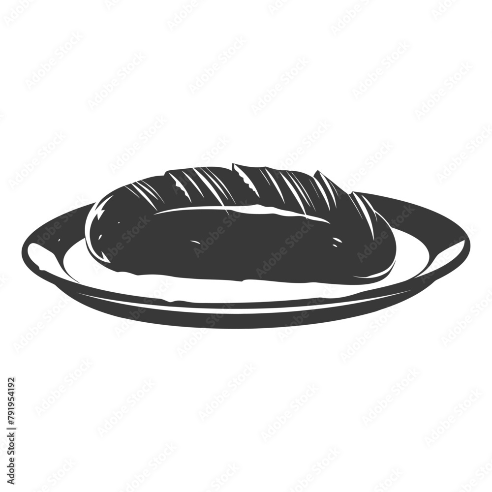 Silhouette bread platter black color only Silhouette bread platter black color only