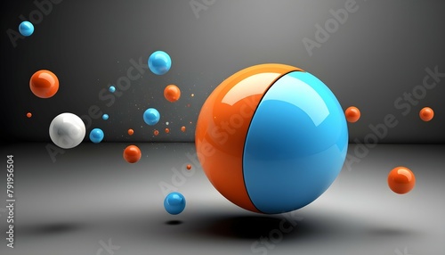 3D Background Flying Ball Wallpaper
