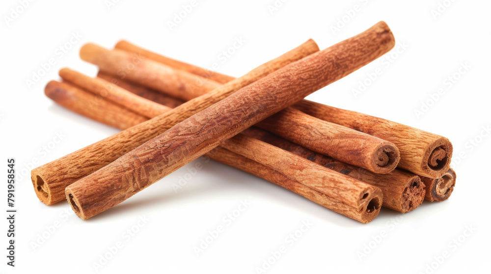Delicious cinnamon sticks cut out
