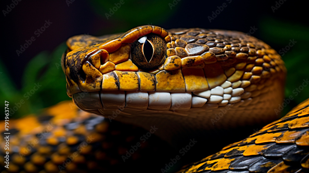 close up portrait of a red snake close up portrait of a red snake