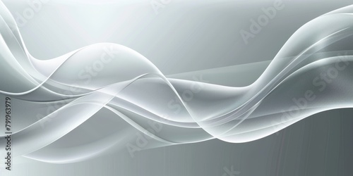 A wave of white color with a gray background. The wave is very long and it looks like it is moving