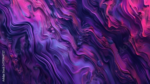 The image showcases a beautiful fluid art pattern using shades of purple and pink, creating a mesmerizing marbled effect