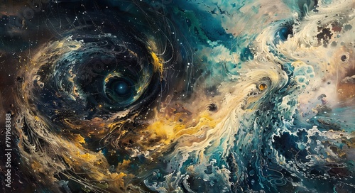 Cosmic Canvas An Oil Painting of the Universe