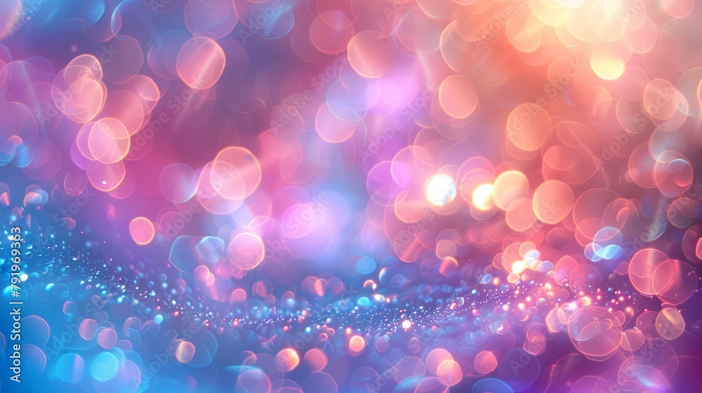 Vibrant Pastel Bokeh Background Generative AI