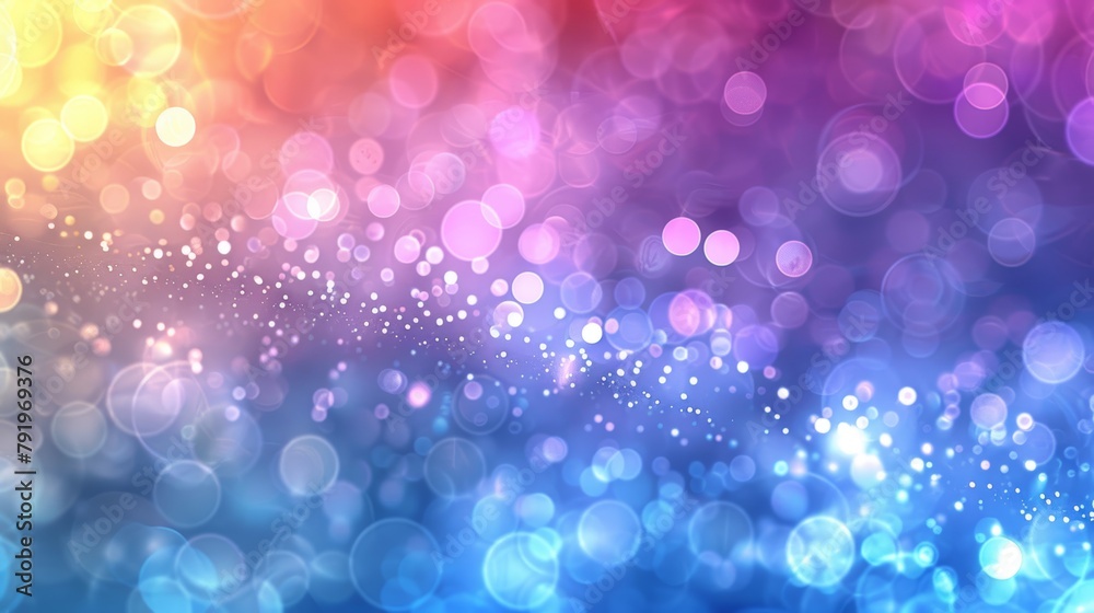 Rainbow Bokeh Effect on Pastel Background Generative AI Rainbow Bokeh Effect on Pastel Background Generative AI