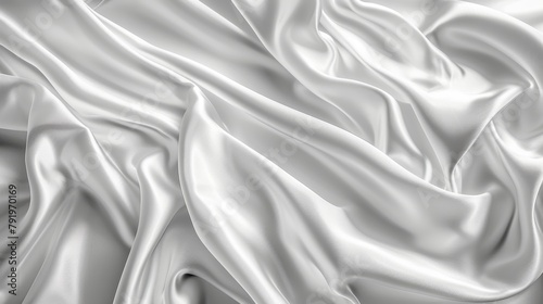 Elegant Ivory Silk Satin Texture with Luxurious Drapery Generative AI