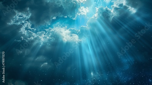 Heavenly Light Beams Symbolizing Divine Grace and Love Generative AI