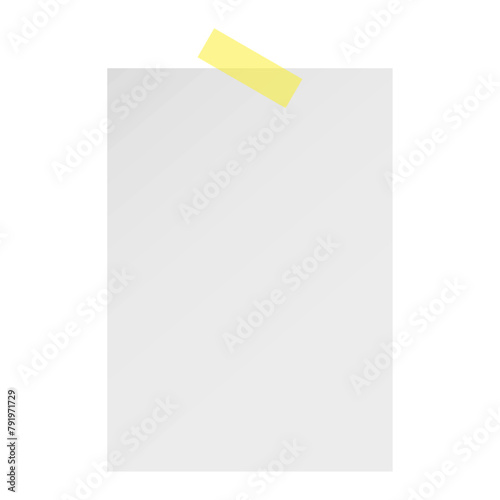 Blank white paper on white isolated.Vector illustration.