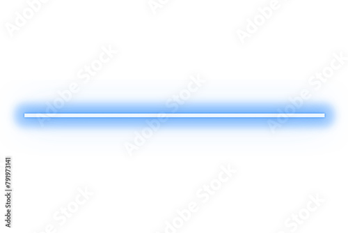Line neon futuristic sign blue. Isolated on transparent background. Shiny light. design elements