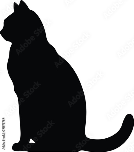 British Shorthair Cat silhouette