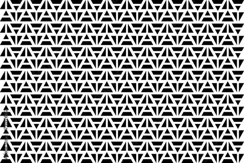 Abstract seamless repeating pattern. Black and white seamless geometric textile pattern. Abstract mosaic tile wallpaper decor.