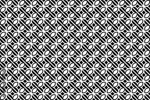 Wallpaper Mural Abstract seamless repeating pattern. Black and white seamless geometric textile pattern. Abstract mosaic tile wallpaper decor. Torontodigital.ca