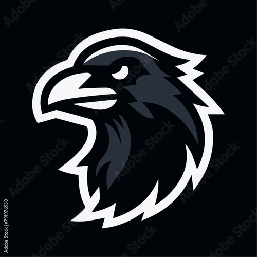 Raven Vector Sports Mascot Logo: Mysterious & Intimidating Team Emblem for Inspiring Victory