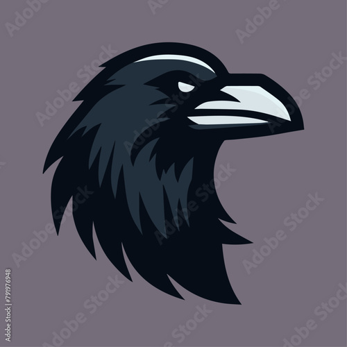 Raven Vector Sports Mascot Logo: Mysterious & Intimidating Team Emblem for Inspiring Victory