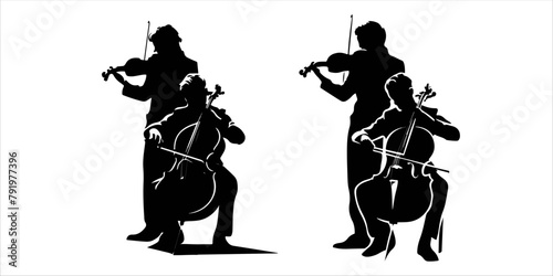Music Standing Vector Silhouette 