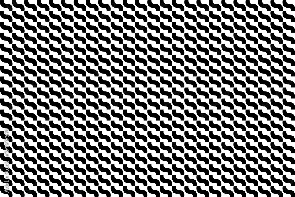 Abstract seamless repeating pattern. Black and white seamless geometric textile pattern. Abstract mosaic tile wallpaper decor. Abstract seamless repeating pattern. Black and white seamless geometric textile pattern. Abstract mosaic tile wallpaper decor.