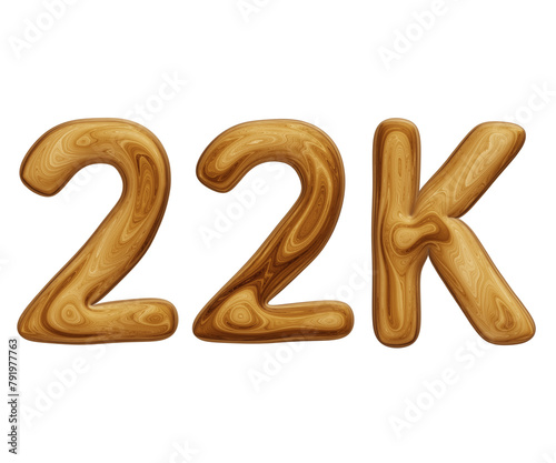 Wooden 22k for followers and subscribers celebration photo