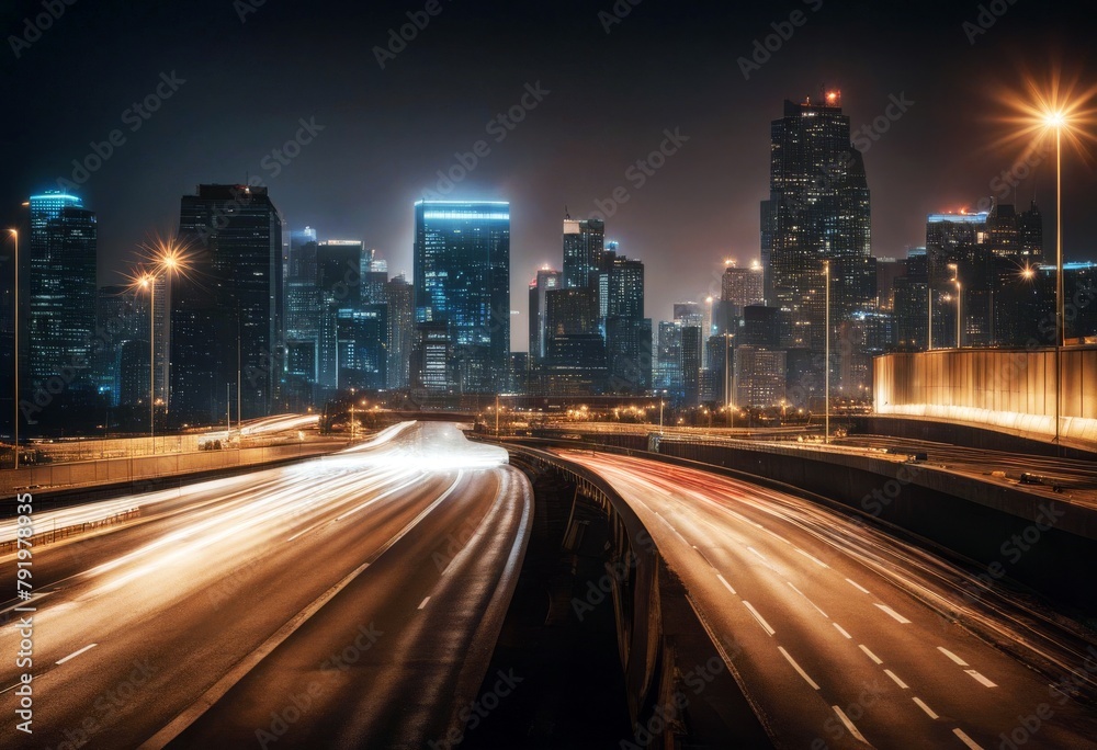 'overpass highway blur background motion skyline city mood cold abstract asphalt auto automobile blurred building car landscape commute curve destination downtown drive'