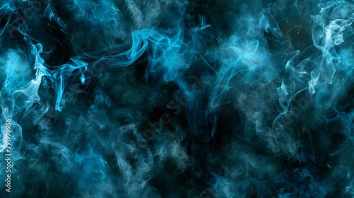  A blue-black backdrop featuring dense smoke emerging from its uppermost portion photo