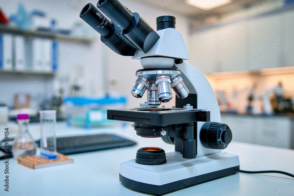 Professional microscope in a laboratory setting Professional microscope in a laboratory setting