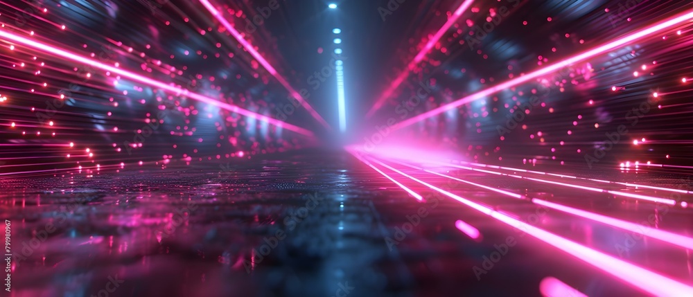 High-Speed Internet Tech Backdrop: Neon Glow Background with Laser Beam Light Lines. Concept High-Speed Internet, Tech Backdrop, Neon Glow, Laser Beam Light Lines High-Speed Internet Tech Backdrop: Neon Glow Background with Laser Beam Light Lines. Concept High-Speed Internet, Tech Backdrop, Neon Glow, Laser Beam Light Lines