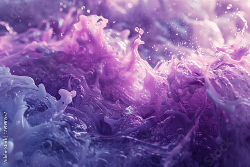 Close up of purple and blue fluid abstract illustration 8k hi-res wallpaper background