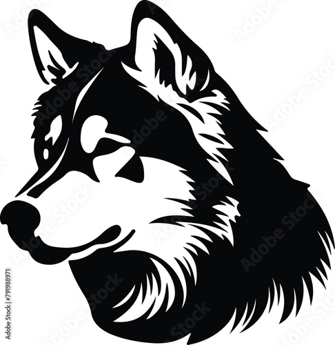 Alaskan Malamute silhouette