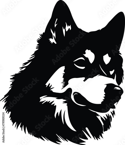 Alaskan Malamute silhouette