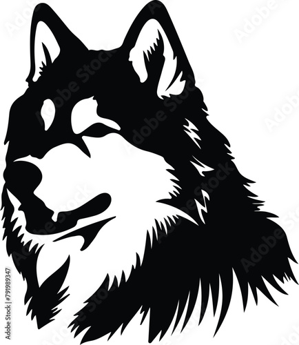 Alaskan Malamute silhouette