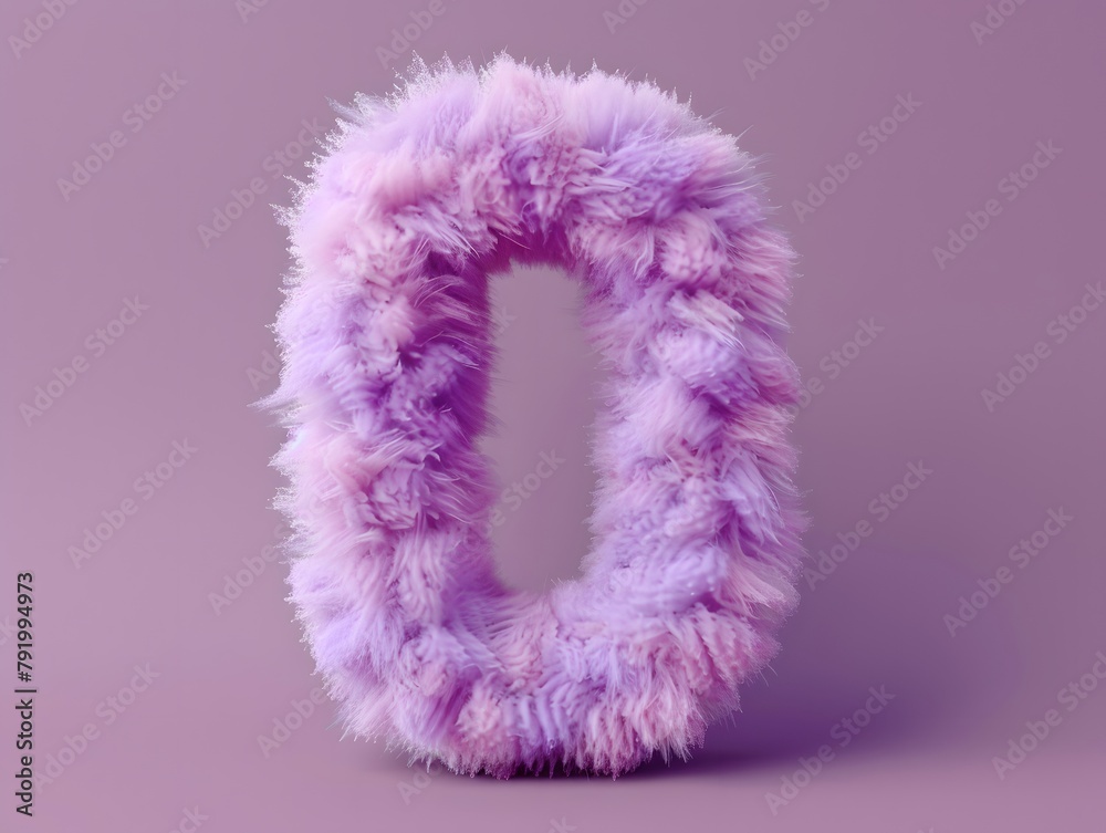 Fluffy number 0 on solid background
Fluffy number 0 on solid background