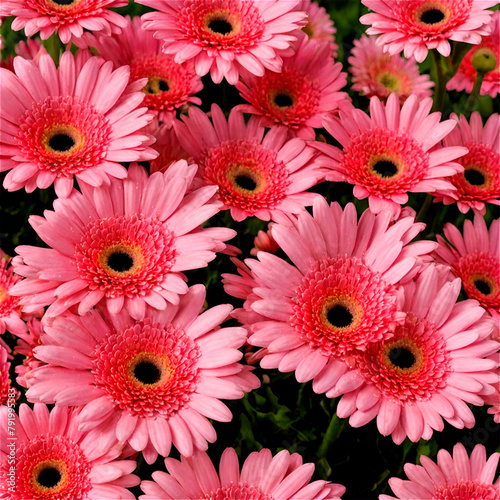 pink gerberas floral background 