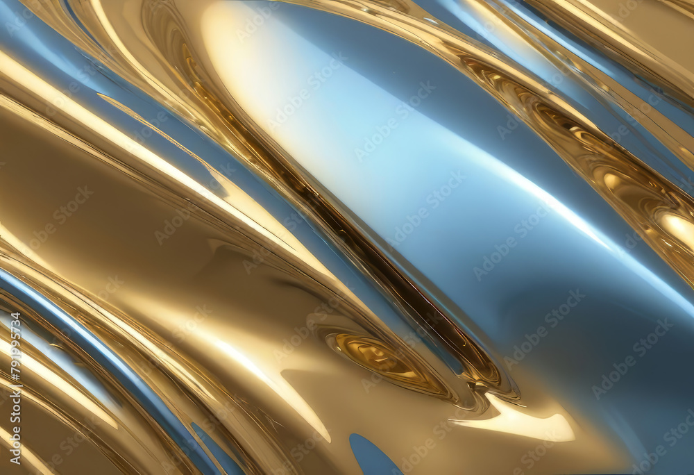 3D futuristic hyper-realistic liquid metal texture with mirror shine 3D futuristic hyper-realistic liquid metal texture with mirror shine