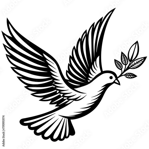 A symbolic illustration of a dove carrying an olive branch, representing peace and progress in the fight for racial equality