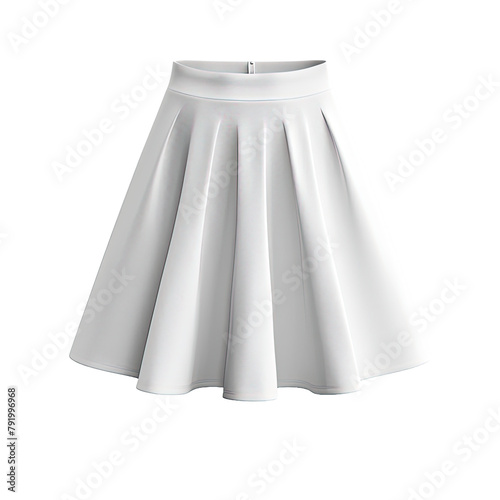 white skirt isolated on white or transparent background