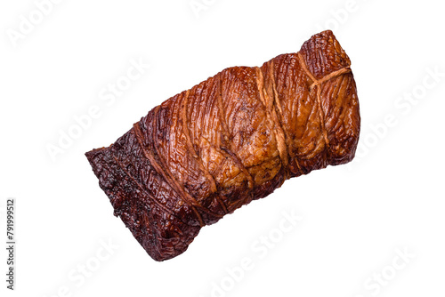 Delicious smoked meat pork or chicken with salt, spices and herbs