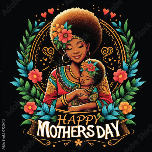Mothers Day Vector, Mom's Love, Forever Unforgettable