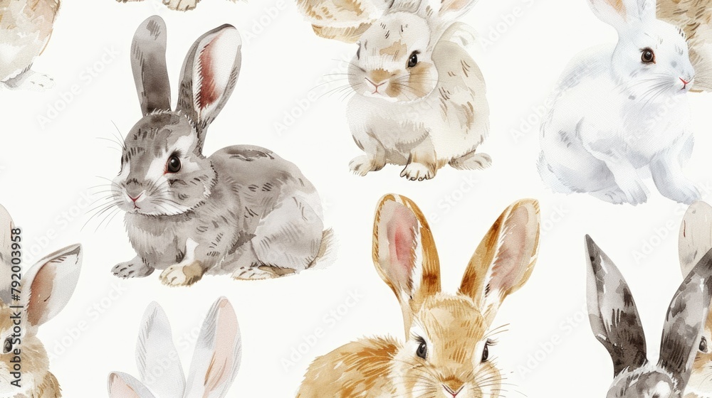 Group of Rabbits Sitting Together