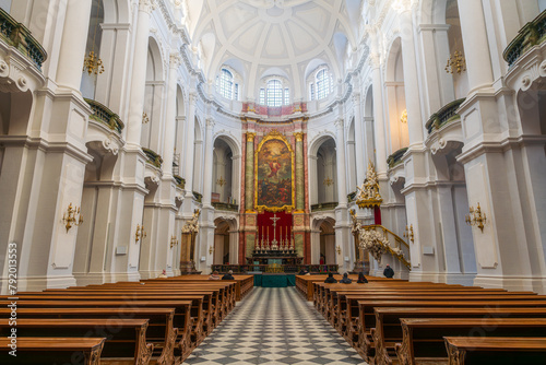 Photography The interior of the restored Dresden Cathedral