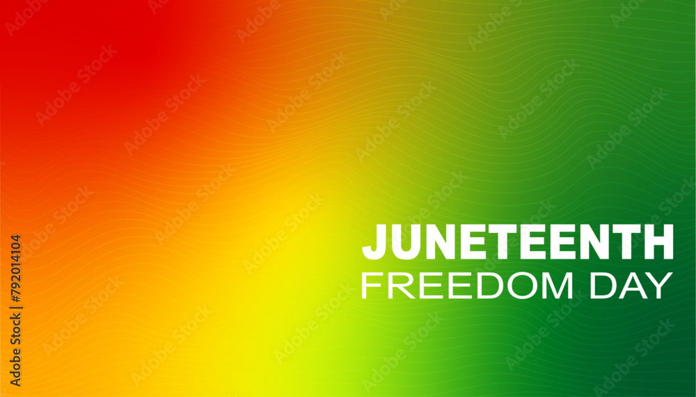 Juneteenth Freedom Day 1865 June 19 greeting banner. African - American Independence day, history and heritage. Freedom or Liberation day.	 - obrazy, fototapety, plakaty 