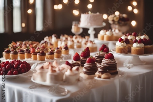 'desserts table ceremony dessert buffet bar cake sweet decoration birthday racked pop cupcake plate celebration tissue epicure vertical candy wedding ornate party baked food'