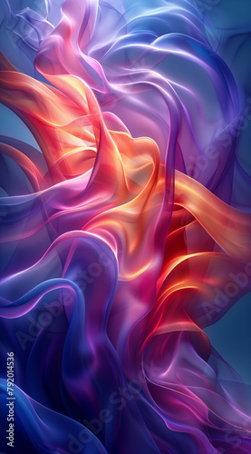 Abstract motion wallpaper desogn Generative AI photo