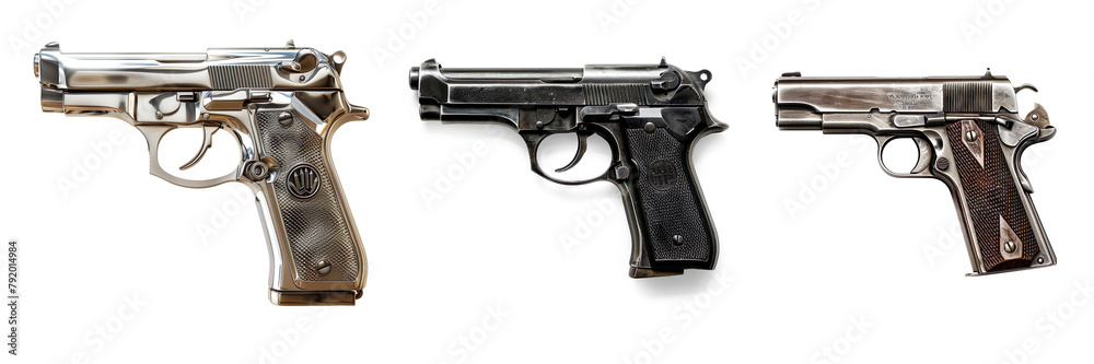 Gun isolated on a transparent background 
