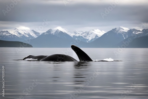'sound alaska whale sounding frederick humpback sw whalehumpback whalefishscenictailmountainalaska fish scenic tail' photo