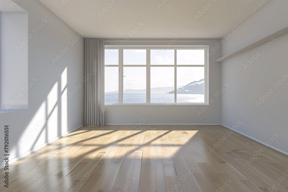 Room interior mock up empty room with window Room interior mock up empty room with window