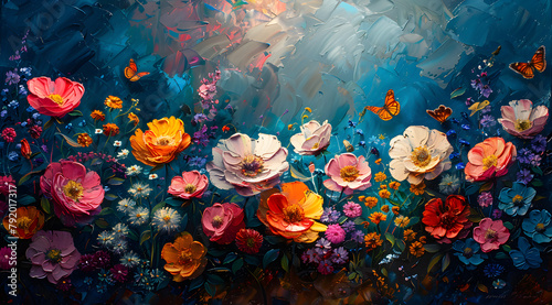 Muse's Garden: Oil Painting Captures Butterfly-Inspired Artistic Burst