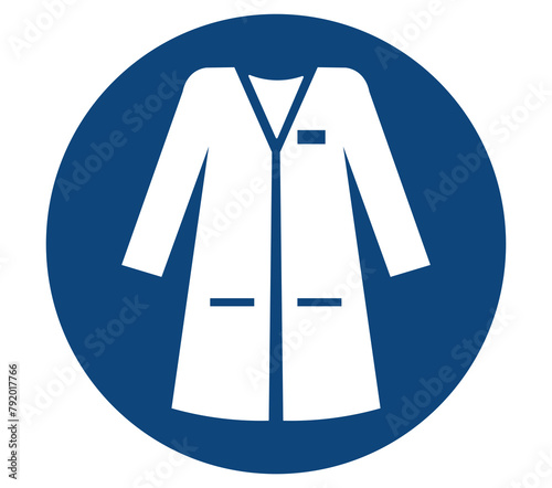 Wear laboratory coat symbol