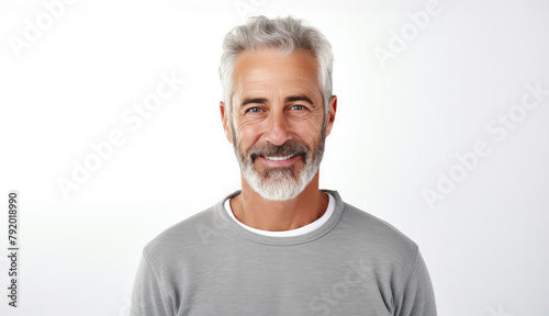 Friendly grey hair man in his seventies